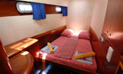 Catamaran Turquoise, vue d'une cabine