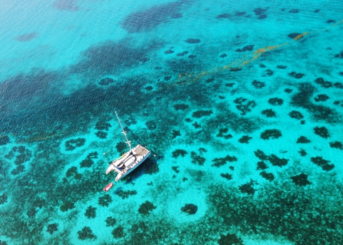 Fly sky view Seychelles